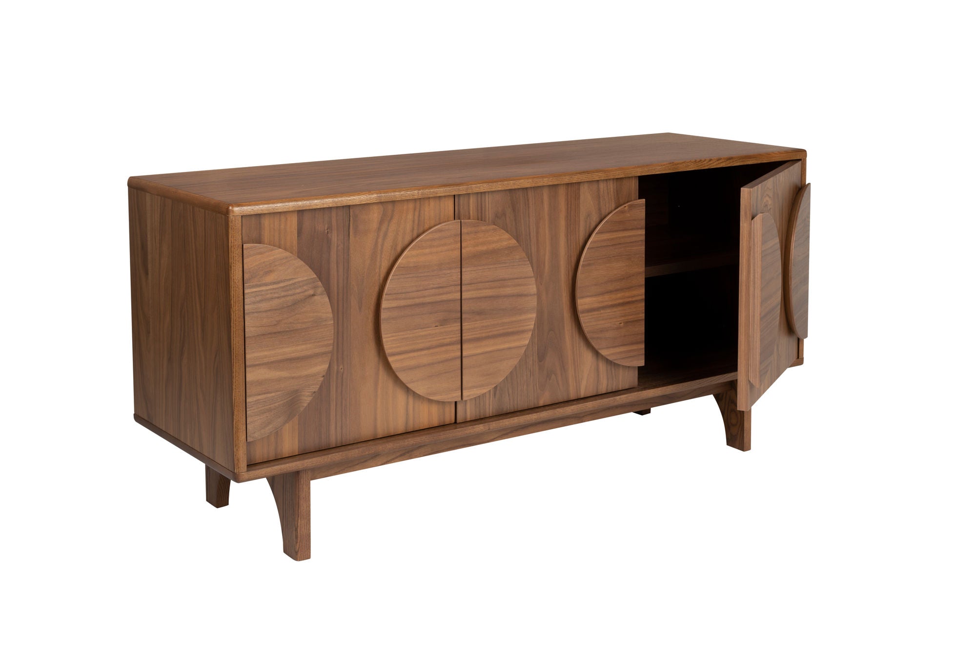 Zuiver Groove Walnut Wood Sideboard | 3 Doors